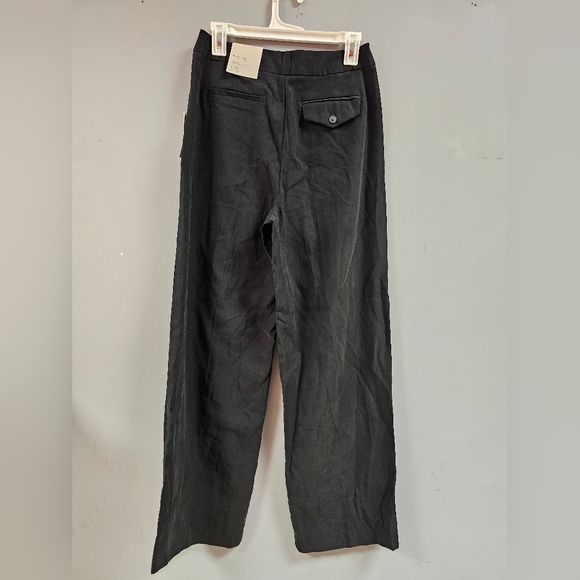 Women's High-Rise Relaxed Fit Full Length Baggy Wide Leg Trousers - Picture 4 of 6